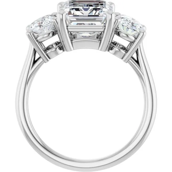 Three-Stone Engagement Ring Image 2 Vulcan's Forge LLC KANSAS CITY, MO