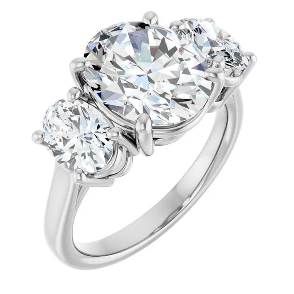 Three-Stone Engagement Ring The Ring Austin Round Rock, TX