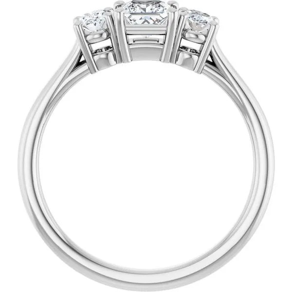 Three-Stone Engagement Ring Image 2 JF Jones Jewelers Rochester, NY