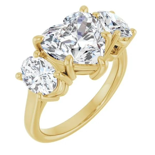 Three-Stone Engagement Ring The Ring Austin Round Rock, TX