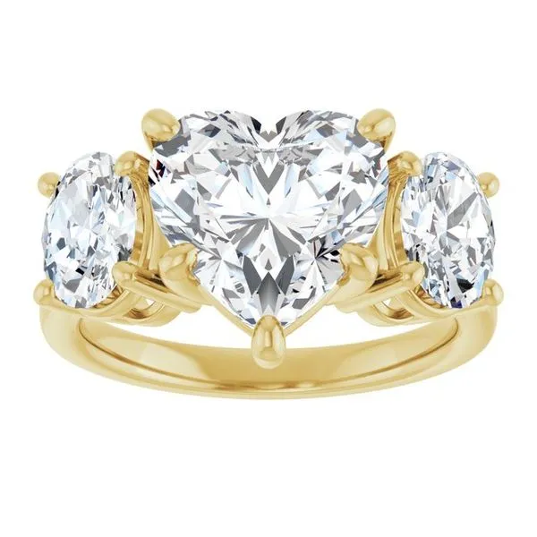 Three-Stone Engagement Ring Image 3 Redlands Jewelers Redlands, CA