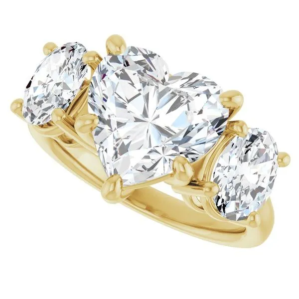 Three-Stone Engagement Ring Image 5 JF Jones Jewelers Rochester, NY