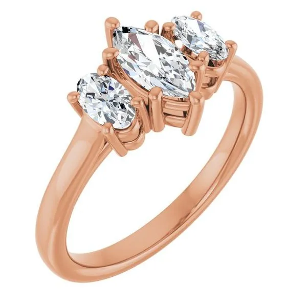 Three-Stone Engagement Ring The Ring Austin Round Rock, TX