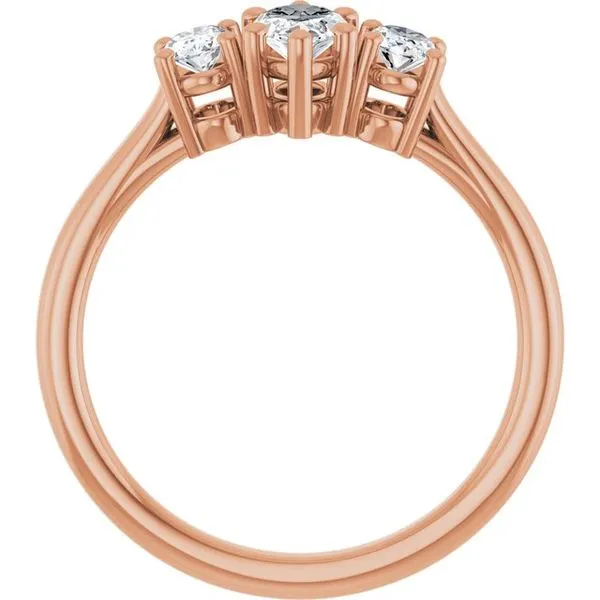 Three-Stone Engagement Ring Image 2 Hudson Valley Goldsmith New Paltz, NY