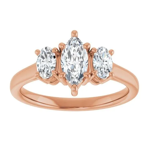 Three-Stone Engagement Ring Image 3 Mark Jewellers La Crosse, WI