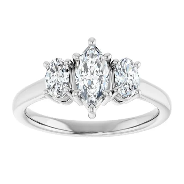 Three-Stone Engagement Ring Image 3 Don's Jewelry & Design Washington, IA