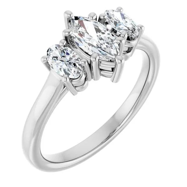 Three-Stone Engagement Ring J. West Jewelers Round Rock, TX