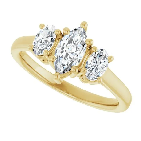 Three-Stone Engagement Ring Image 5 Shipley's Fine Jewelry Hampstead, MD