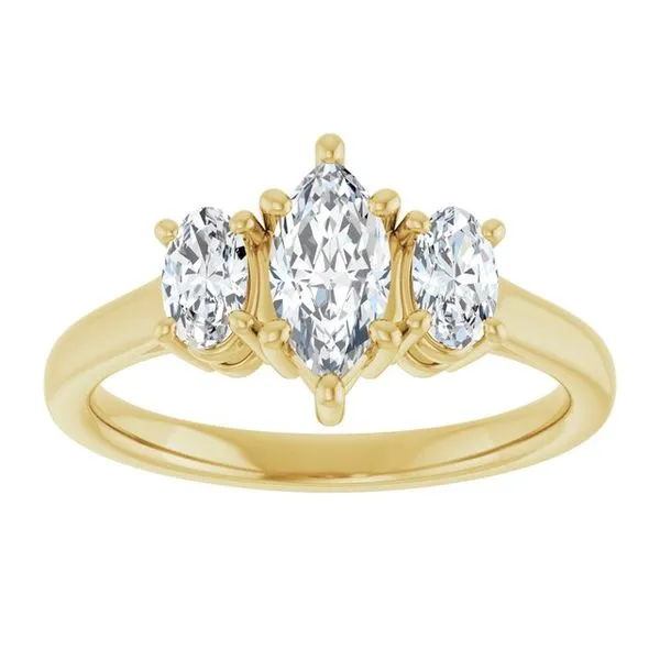 Three-Stone Engagement Ring Image 3 The Ring Austin Round Rock, TX