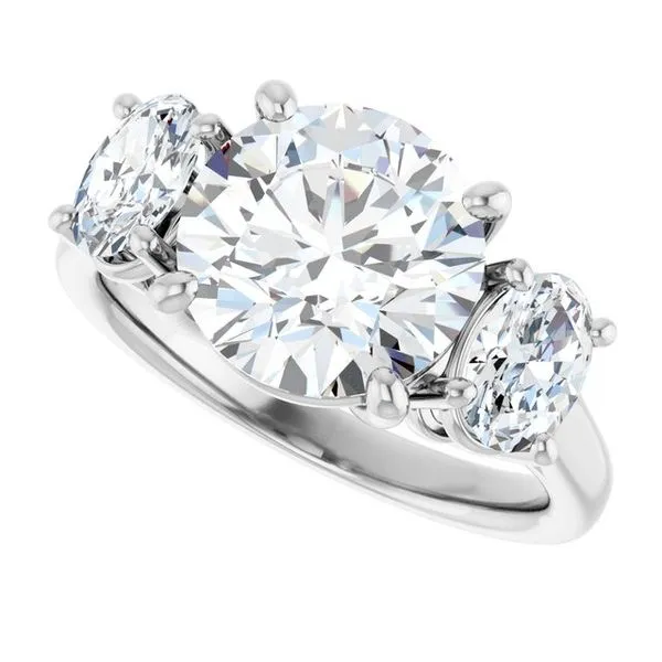 Three-Stone Engagement Ring Image 5 Jimmy Smith Jewelers Decatur, AL