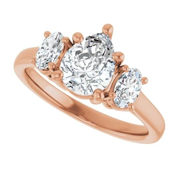 Three-Stone Engagement Ring Image 5 JF Jones Jewelers Rochester, NY