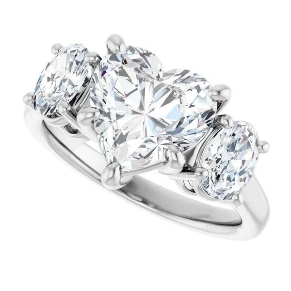 Three-Stone Engagement Ring Image 5 Natale Jewelers Sewell, NJ