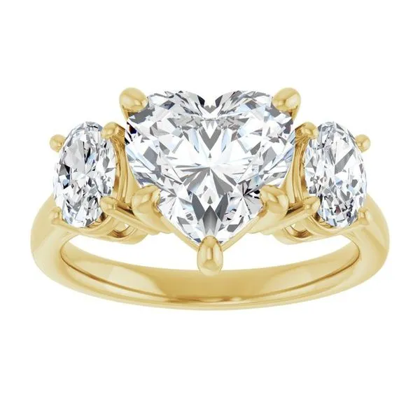 Three-Stone Engagement Ring Image 3 JF Jones Jewelers Rochester, NY