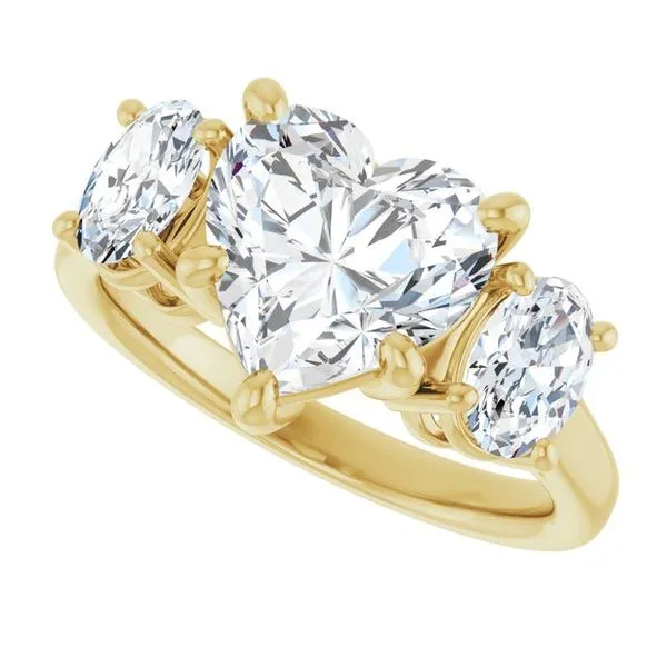 Three-Stone Engagement Ring Image 5 The Jewelry Source El Segundo, CA