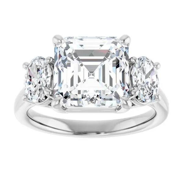 Three-Stone Engagement Ring Image 3 Vulcan's Forge LLC KANSAS CITY, MO