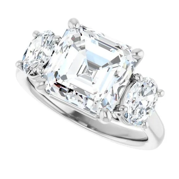 Three-Stone Engagement Ring Image 5 Arezzo Jewelers Elmwood Park, IL