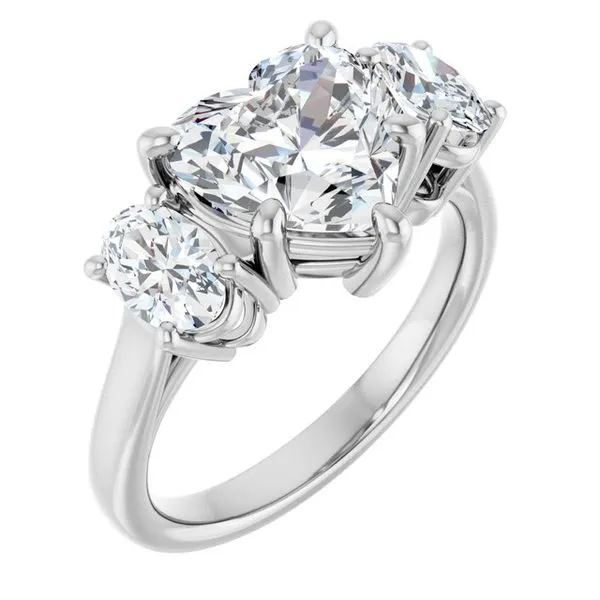 Three-Stone Engagement Ring JF Jones Jewelers Rochester, NY