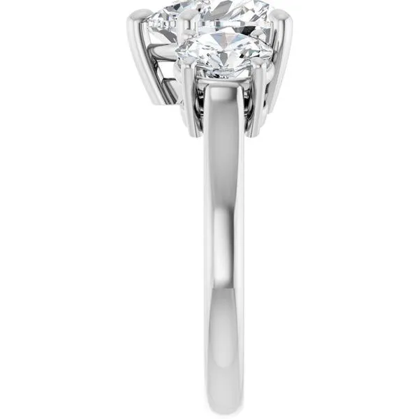 Three-Stone Engagement Ring Image 4 The Jewelry Source El Segundo, CA