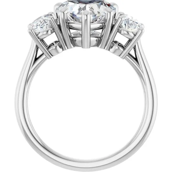 Three-Stone Engagement Ring Image 2 J. West Jewelers Round Rock, TX