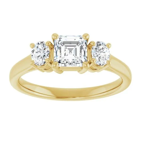 Three-Stone Engagement Ring Image 3 The Jewelry Source El Segundo, CA