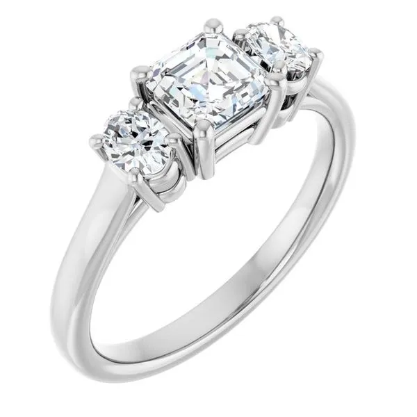 Three-Stone Engagement Ring JF Jones Jewelers Rochester, NY
