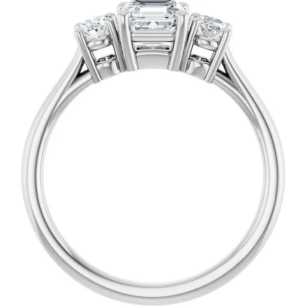 Three-Stone Engagement Ring Image 2 J. West Jewelers Round Rock, TX