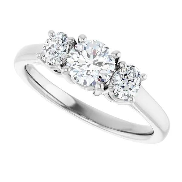 Three-Stone Engagement Ring Image 5 Arezzo Jewelers Elmwood Park, IL