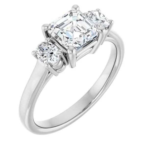 Three-Stone Engagement Ring JF Jones Jewelers Rochester, NY