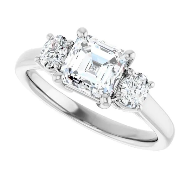 Three-Stone Engagement Ring Image 5 Clater Jewelers Louisville, KY