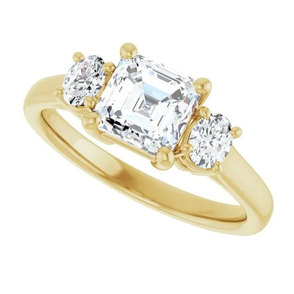 Three-Stone Engagement Ring Image 5 J. West Jewelers Round Rock, TX