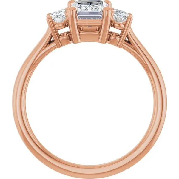 Three-Stone Engagement Ring Image 2 Hudson Valley Goldsmith New Paltz, NY