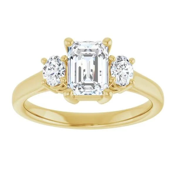 Three-Stone Engagement Ring Image 3 J. West Jewelers Round Rock, TX
