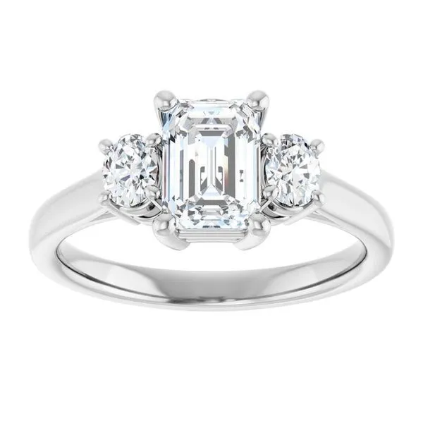 Three-Stone Engagement Ring Image 3 Mark Jewellers La Crosse, WI