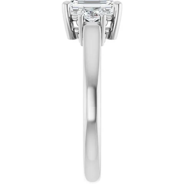 Three-Stone Engagement Ring Image 4 Hudson Valley Goldsmith New Paltz, NY