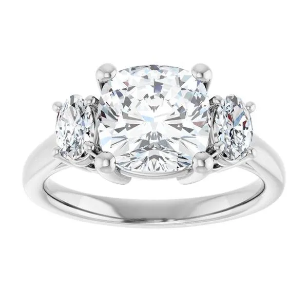 Three-Stone Engagement Ring Image 3 Arezzo Jewelers Elmwood Park, IL