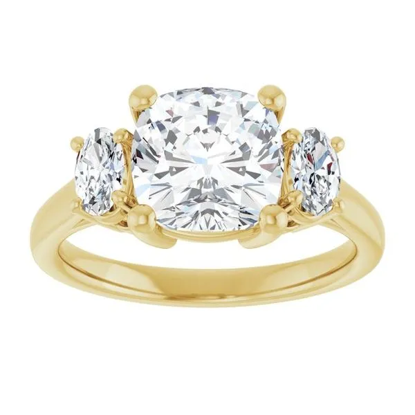 Three-Stone Engagement Ring Image 3 Michael Szwed Jewelers Longmeadow, MA