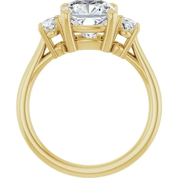 Three-Stone Engagement Ring Image 2 JF Jones Jewelers Rochester, NY