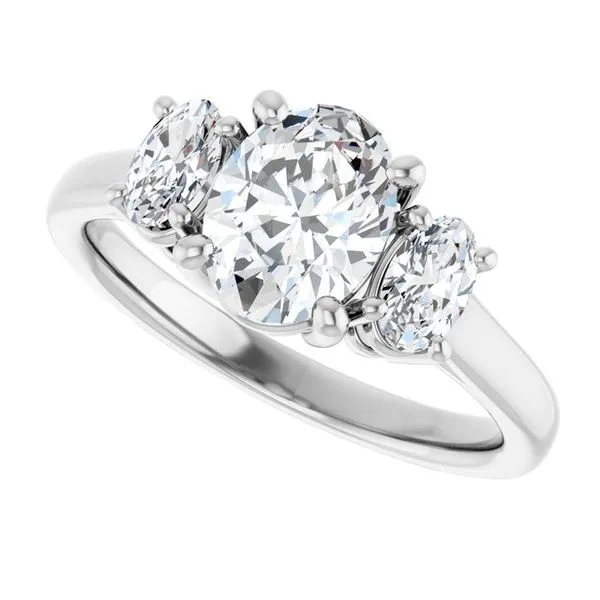 Three-Stone Engagement Ring Image 5 Natale Jewelers Sewell, NJ