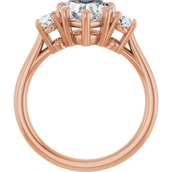 Three-Stone Engagement Ring Image 2 JF Jones Jewelers Rochester, NY