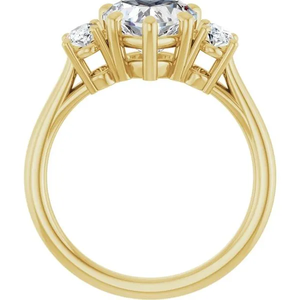 Three-Stone Engagement Ring Image 2 Austin's Fine Diamonds & Jewelry Lyndhurst, NJ