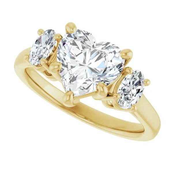 Three-Stone Engagement Ring Image 5 Clater Jewelers Louisville, KY