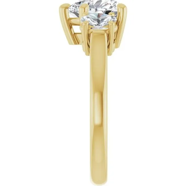 Three-Stone Engagement Ring Image 4 Clater Jewelers Louisville, KY