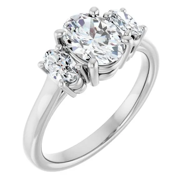 Three-Stone Engagement Ring Don's Jewelry & Design Washington, IA