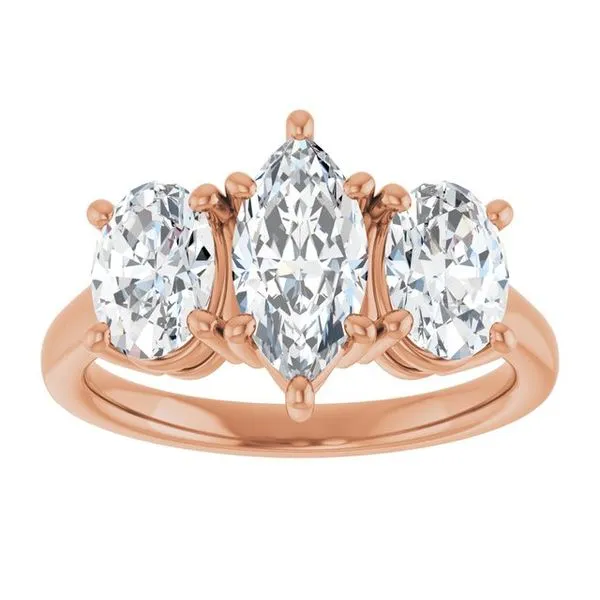 Three-Stone Engagement Ring Image 3 Clater Jewelers Louisville, KY