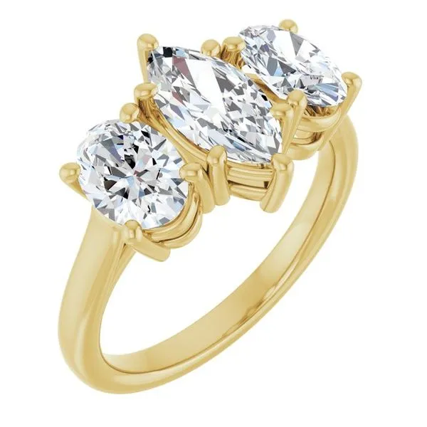 Three-Stone Engagement Ring Raleigh Diamond Fine Jewelry Raleigh, NC