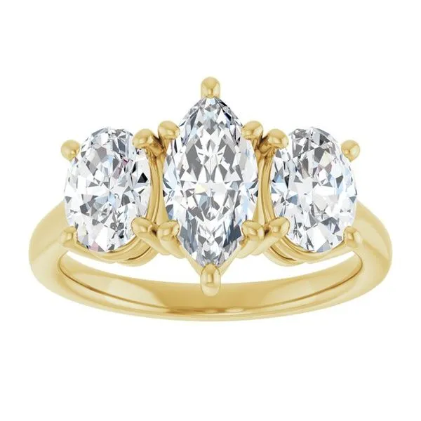 Three-Stone Engagement Ring Image 3 Don's Jewelry & Design Washington, IA