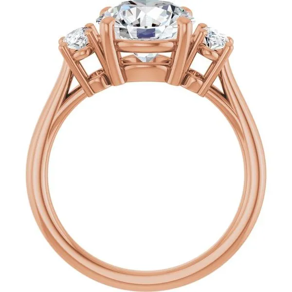 Three-Stone Engagement Ring Image 2 Vulcan's Forge LLC KANSAS CITY, MO