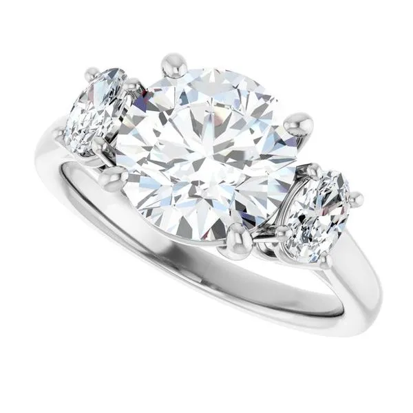 Three-Stone Engagement Ring Image 5 Arezzo Jewelers Elmwood Park, IL