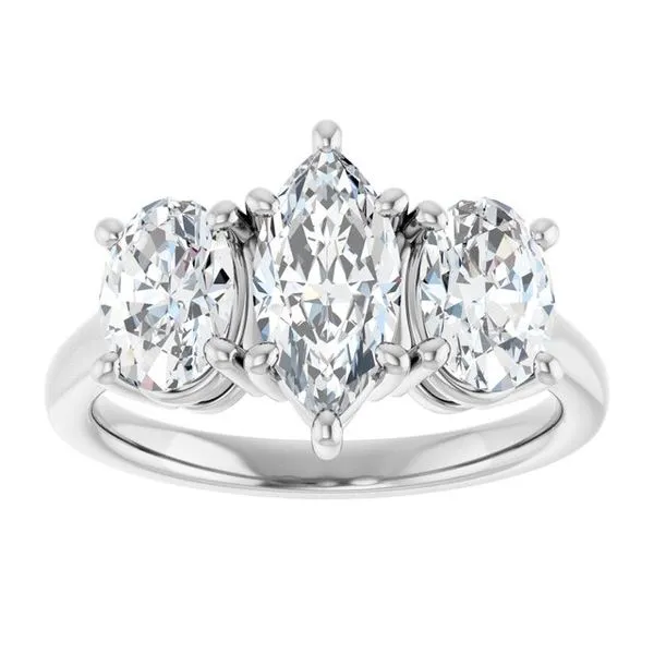 Three-Stone Engagement Ring Image 3 The Ring Austin Round Rock, TX