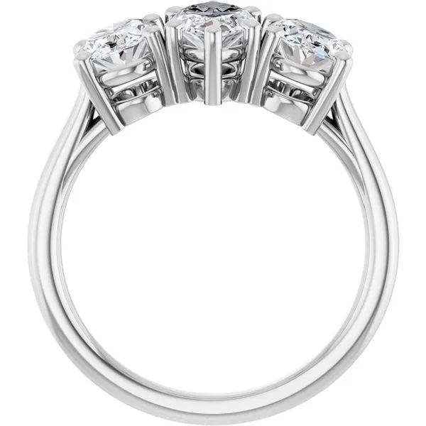 Three-Stone Engagement Ring Image 2 Ocean View Jewelers Millville, DE